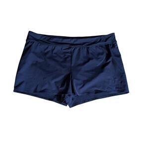 Lands’ End Women’s Swim Shorts Size 18 Navy Blue Fitted Mix & Match UPF 50